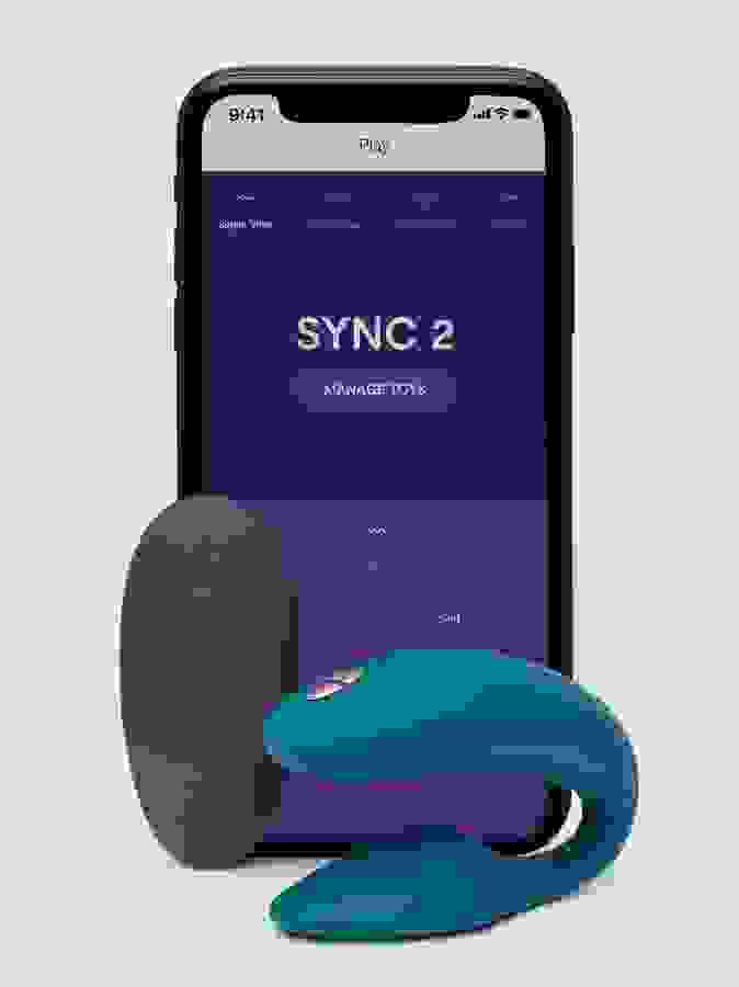 We-Vibe Sync 2 Remote Control and App Rechargeable Couple's Vibrator, Green, hi-res